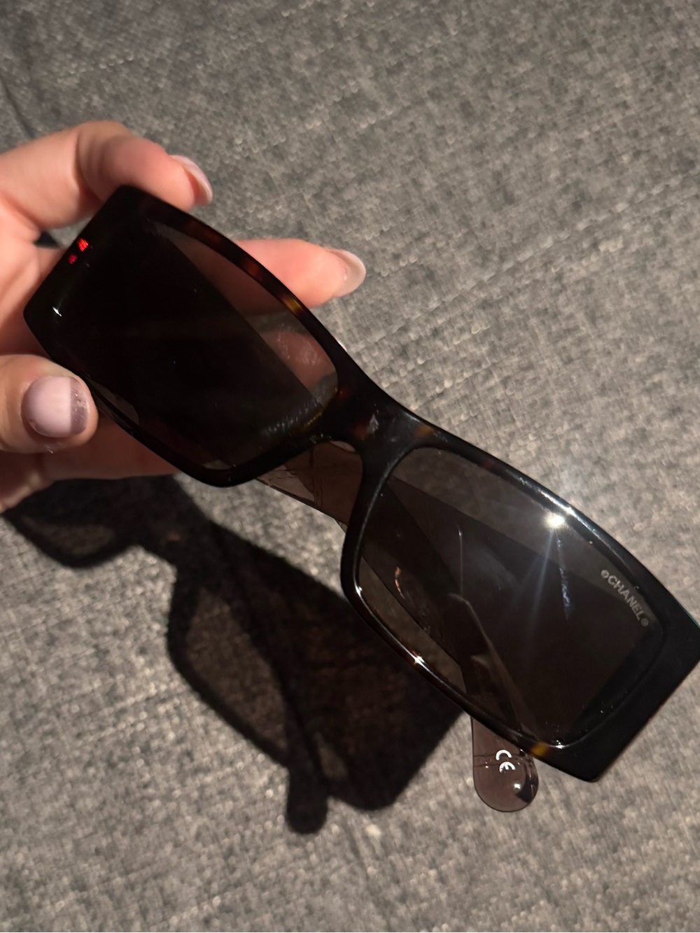 CHANEL Vintage Rectangular Sunglasses